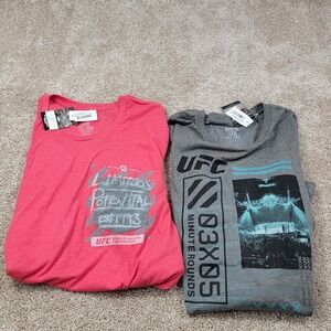 UFC Graphic 1 T-Shirt 2‎ L/S Bundle Short Sleeve Long Sleeve Mens 2XL NWT